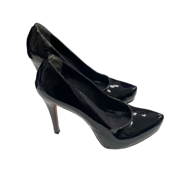 Aldo Womens High Heeled Black Patten Leather shoes size 9.5 SKU 1524 - Picture 3 of 5